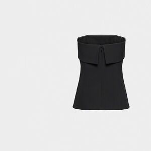 Aritzia Black Strapless Fold-Over Tube Top